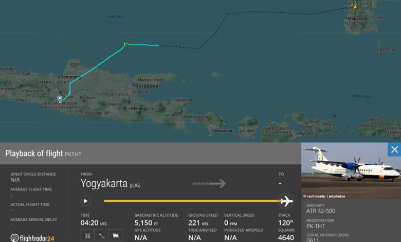 فقدان الاتصال بطائرة ركاب في إندونيسيا