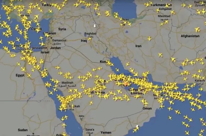 مسارات الطيران الأكثر ازدحاما