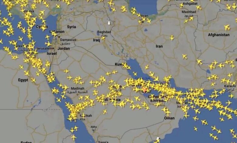 إلغاء رحلات الطيران في المنطقة