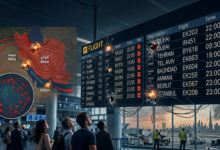 إلغاءات رحلات الطيران بالشرق الأوسط