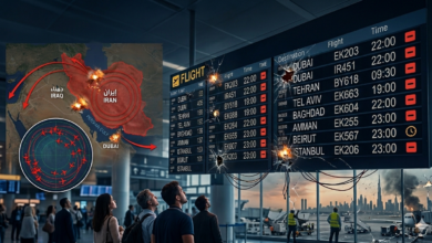 إلغاءات رحلات الطيران بالشرق الأوسط