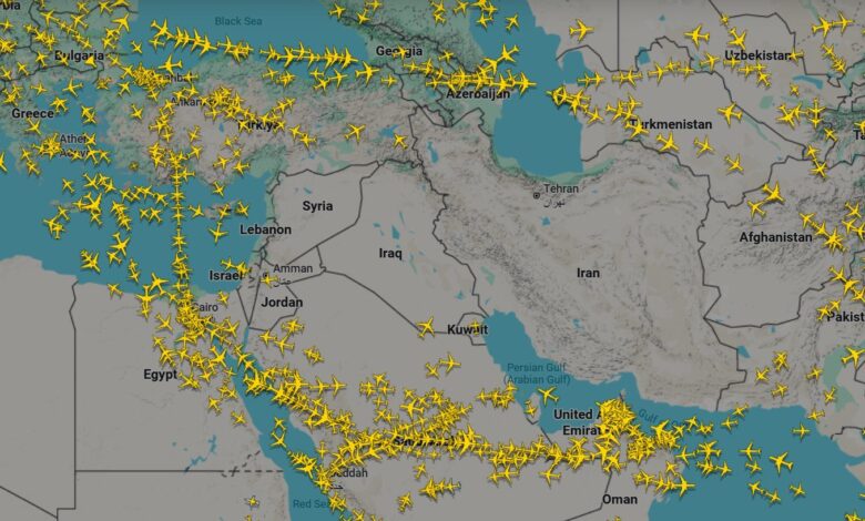 المجال الجوي بالمنطقة