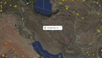 إغلاق المجال الجوي الإيراني