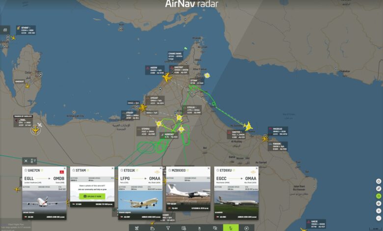 الطيران في المنطقة