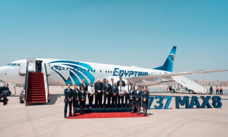 مصر للطيران تتسلم طائرة جديدة